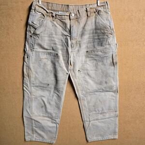 Vintage Carhartt B136 BRN 36x30 Loose Original Fit Double Knee Duck Canvas 07